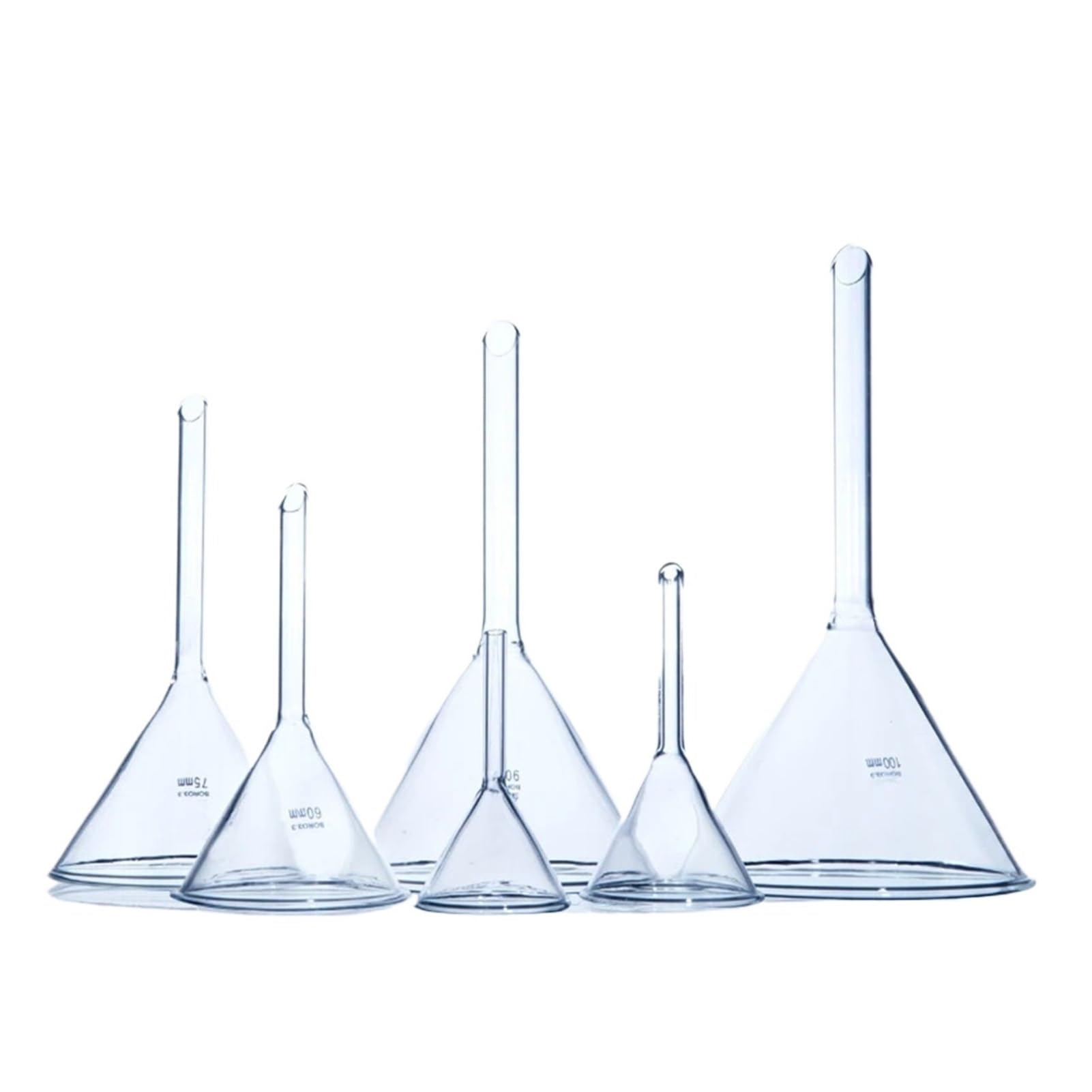 10 Stück/Packung Labor-Dreiecksglas-Trichter, dicker Borosilikatglas-Trichter, Laborausrüstung(90mm)