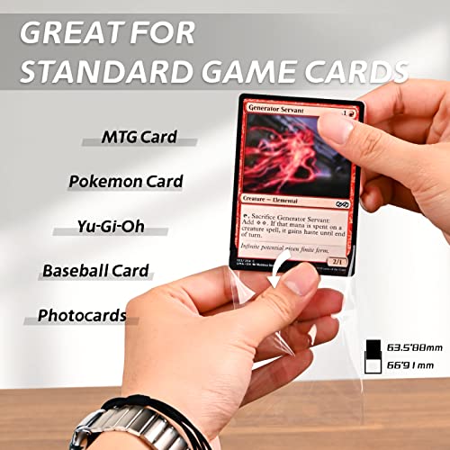 Zlca Card Sleeves For Pokemon Cards (500Ct), Clear Card Sleeves For Standard Sized Trading Sports Magic Mtg Yugioh Playing Baseball Card (66 * 91Mm) #TOP4