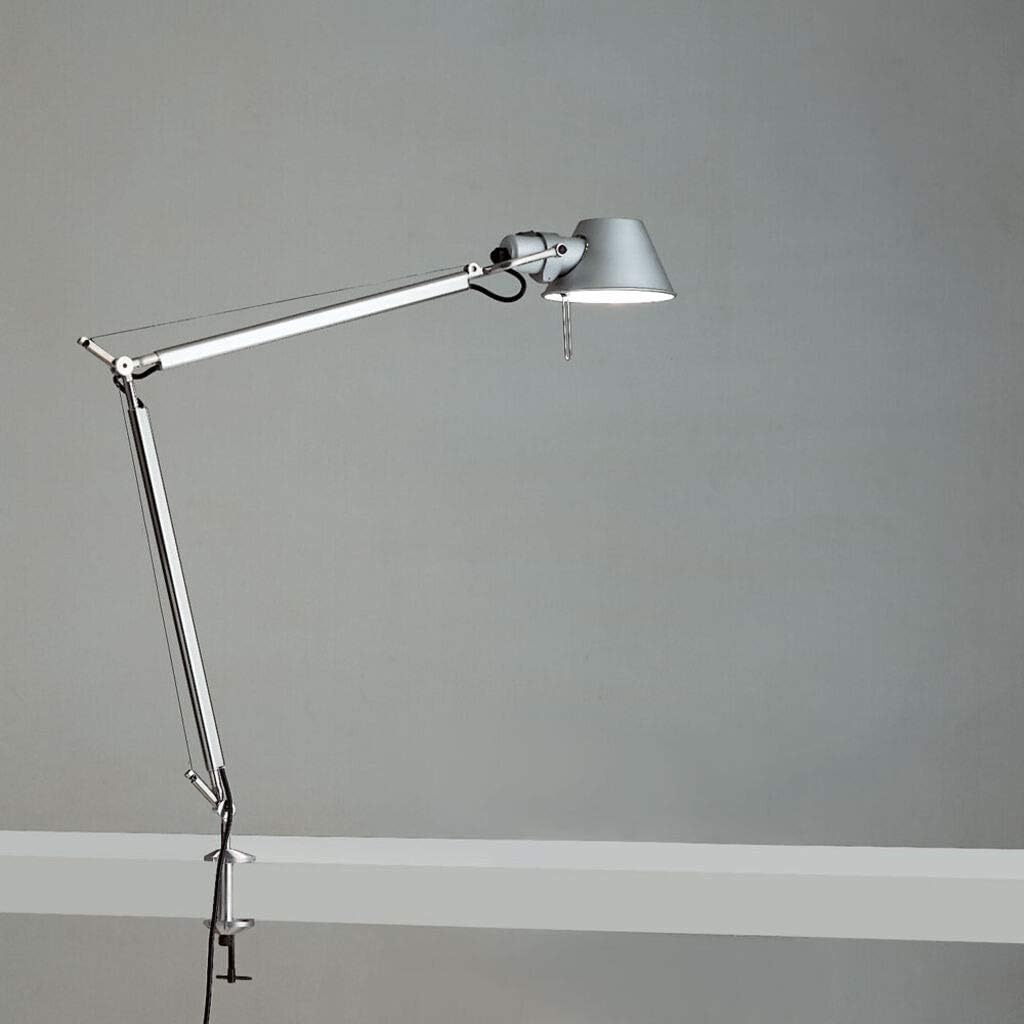 Artemide Tolomeo Classic LED Table Lamp clamped to a desk