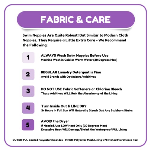 image for Generic Girls Reusable Adjustable Swim Nappy (SMALL 4-13kg/ Newborn to