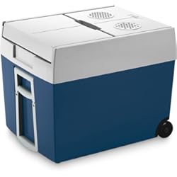 Nevera Portatil Electrica Para Coche Mobicool MT48W Nevera Eléctrica Portátil, 48 l, mini nevera para coche, camión, barco y autocaravana, 12 y 230 V, Azul / Blanco