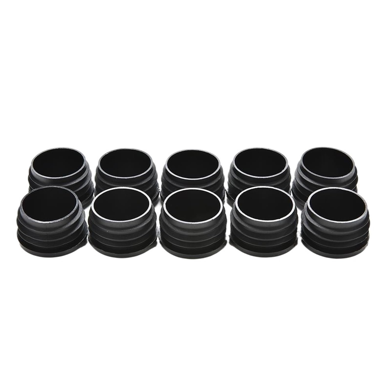 10Pcs Plastic Furniture Leg Plug Blanking End Caps Insert Plugs Bung For Round Pipe Tube Black For Pipe(32mm)
