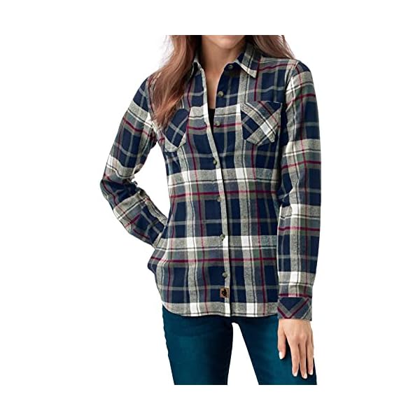 Legendary-Whitetails-Womens-Cottage-Escape-Flannel-Shirt Legendary Whitetails Women's Standard Cottage Escape Flannel Shirt, Forest Plaid, Medium