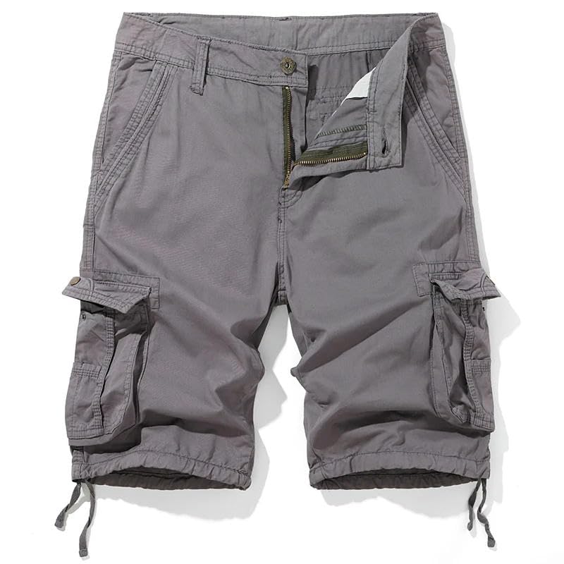 Pantalones cortos cargo sueltos de verano para hombre, estilo táctico de algodón cargo militar