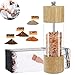 Sale e Macina Pepe, Manuale in Legno Macinapepe e Macinasale con Grinder Ceramica Regolabile Usato Come Macina Spezie, Macina Peperoncino, alta Capacità e Granulosità Regolabile