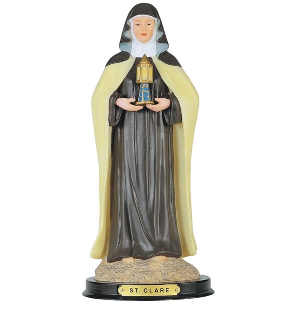 ICE Armor 12" H Saint Clare Statue St. Clare of Assisi Holy Figurine Religious Decoration
