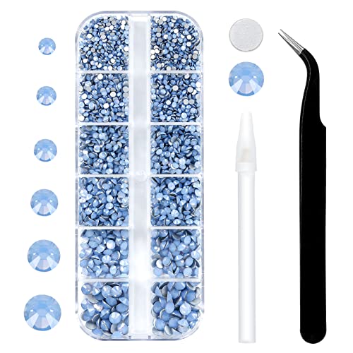 3792 Pcs Blue opal Crystal Flatback Rhinestones Set for Nail, Art...
