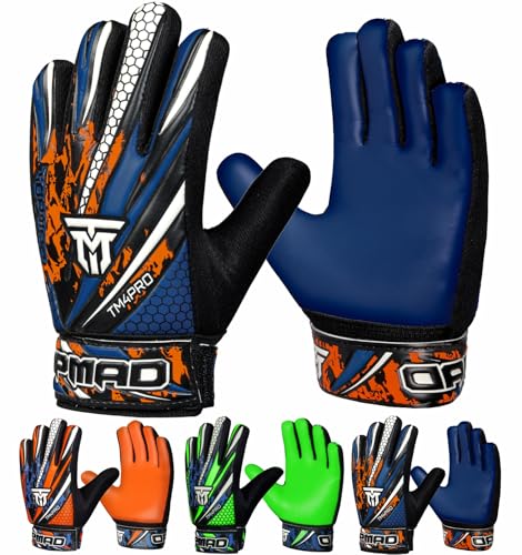 TOPMAD Kids Goalkeeper Gloves with Double Wrist Support