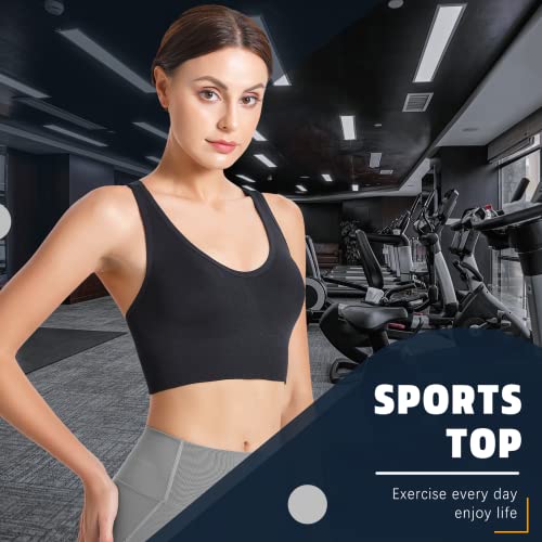 Image of Sports Bra, Workout Tops for Women, Medium Impact Strappy Padded Sports Bras for Women High Support