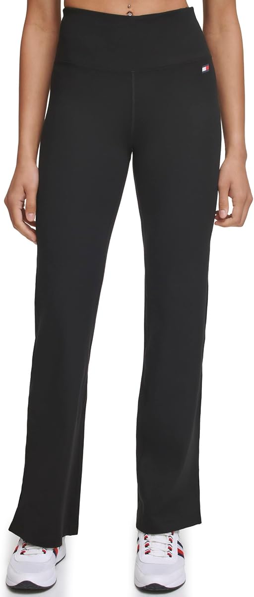 Tommy Hilfiger Women's Side Slit Straight Leg Performance Yoga Pant