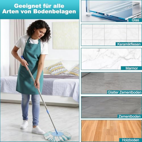 4 Stück Ersatz-Moppköpfe, Clean Twist Disc Mop-Ersatzköpfe, Clean Twist Disc Mop Micro Set für Leifheit Twists Mops