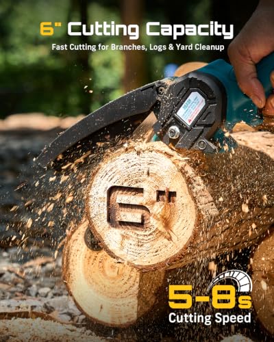 Image of SEESII 2-in-1 Mini Chainsaw & Pruning Shears, 20V Brushless Motor Combo