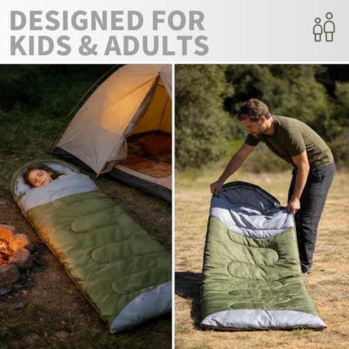 INVOKER Sleeping Bags for Adults Kids, Ultralight Backpacking Sleeping Bag Cold Weather & Warm Extra Wide for Big & Tall Person 3-4 Season 1.3KG Lightweight, Adult Blanket for Camping, Travel, Hiking - Image 6