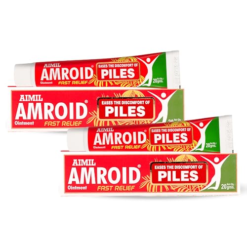 Image of AIMIL Amroid Ayurvedic Ointment - 20g | Natural Soothing Cream for Anal Comfort and Discomfort Relief | Fast-Acting Herbal Formula with Nagkesar & Nirgundi to Cool Swelling and Itching (Pack of 2)