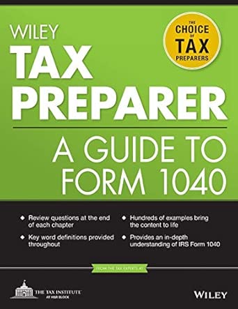 Wiley Tax Preparer: A Guide to Form 1040 2nd Edition book cover