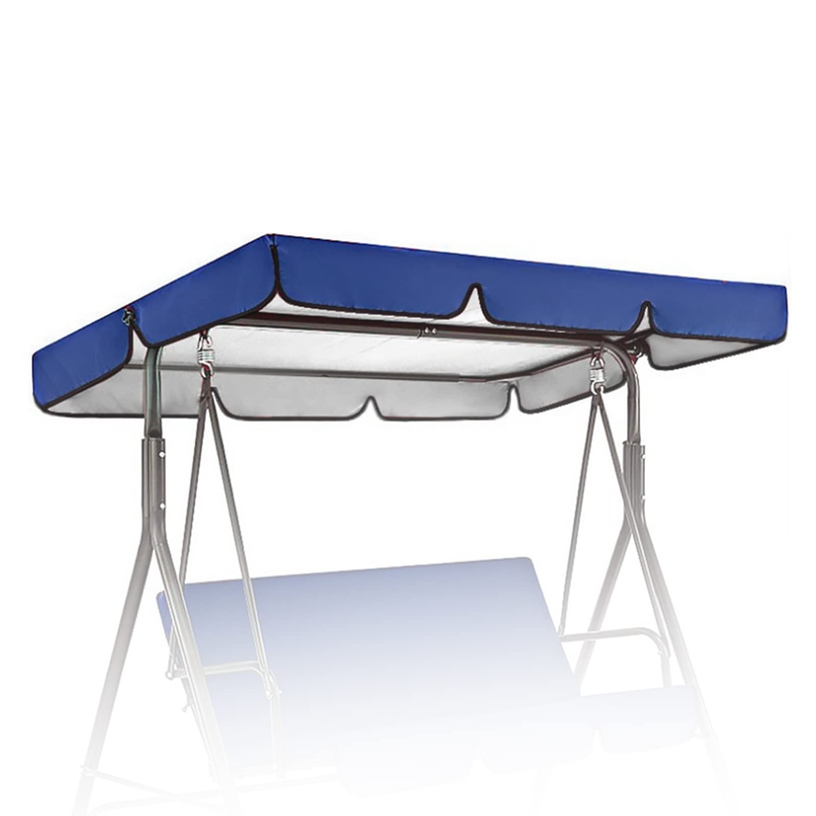 Bagasi Blue Replacement Canopy For Swing Seat, Swing Chair Canopy Replacement, 2 & 3 Seater Hammock Cover With 4 Reinforced Corner Pockets, Waterproof Sun Shade,,190 * 132 * 15Cm