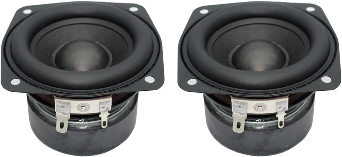 2pcs/lot 78MM 4 Ohm 15W Subwoofer Speaker 3 Inch Convex Cap Bass Square Woofer DIY Bookshelf Speakers HiFi Home Sound Theater