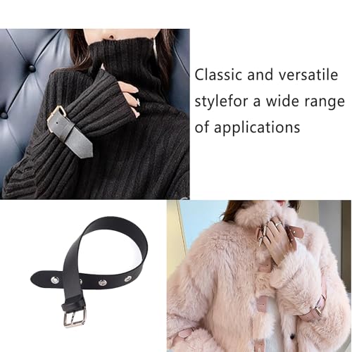 2 Pack Kilt Extender Straps Adjustable Leather Band Cuff Belt Buckle Fastener Replacement for Coat Sleeve Dress Jacket Shoes Leg Thigh Garter4