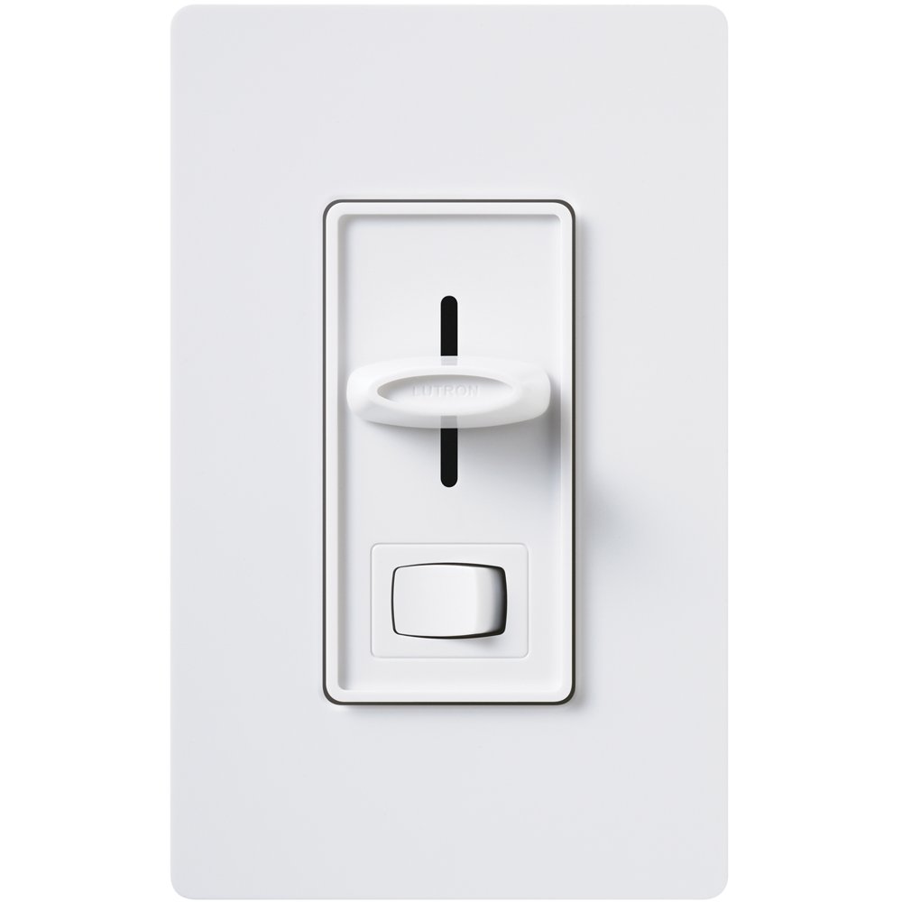 Lutron Skylark Dimmer Switch, Magnetic Low-Voltage 450-Watt/600 VA, Single-Pole, SLV-600P-WH, White