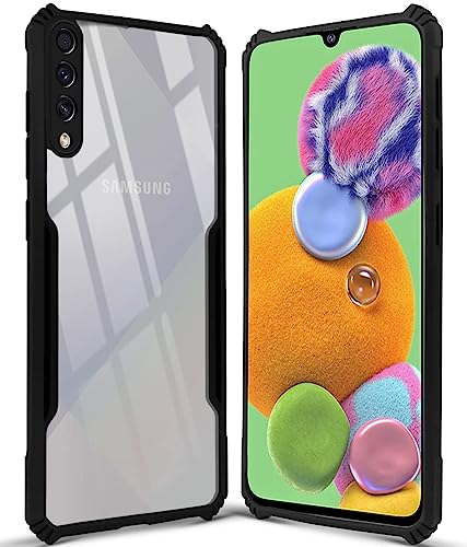 Image of Jkobi Back Cover Case for Samsung Galaxy A90 5G (Shockproof with Polycarbonate Clear Panel | Professional Black)