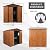 Outdoor Metal Storage Shed 6FT x 6FT, Galvanized Steel Frame Garden Shed, Sliding Lockable Doors, 4 Vent System, Weather-Resistant Metal Storage House with Foundation Kit, Shelf & Hooks, Coffee