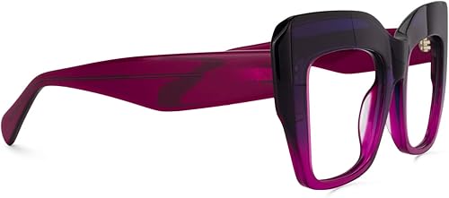 Miniatura 6 de Vooglam OA01901 - Gafas cuadradas de gran tamaño con luz azul para mujer, antifatiga ocular y UV Rosaura