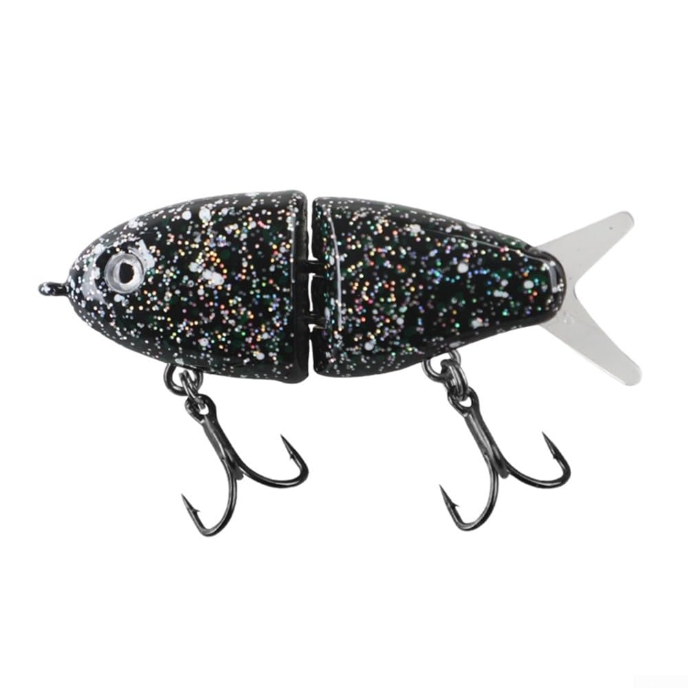 Fishing Lure, 6cm 6.5g 1pc Slow Sinking Swimbait, Two Joints Multi Section Design, Flexible S-Shaped Mimetic Tremor, Strong Stability Long Casting, Realistic 3D Coating for Bass Trout Fishing(8)