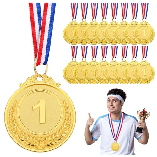 LSLYHTC 8Pcs 1st Place Medals Gold Medals for Award Winner Medal