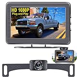 Backup Camera for Car HD 1080P Truck Rear View Camera with 4.3 Inch Monitor,Easy Installation System for SUVs,Vans,LED Lights Clear Night Vision,DIY Guide Lines - AMTIFO A2