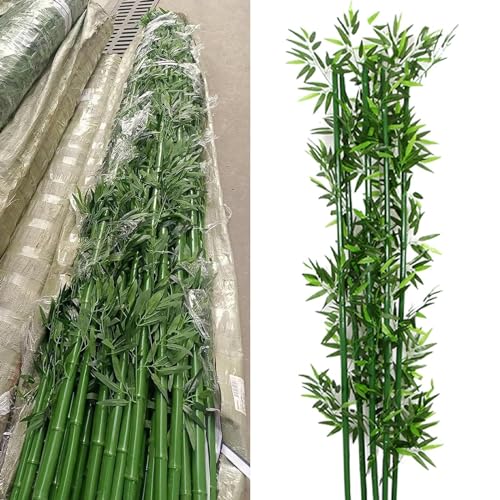 Bambú artificial realista de gran tamaño con troncos de madera natural 2