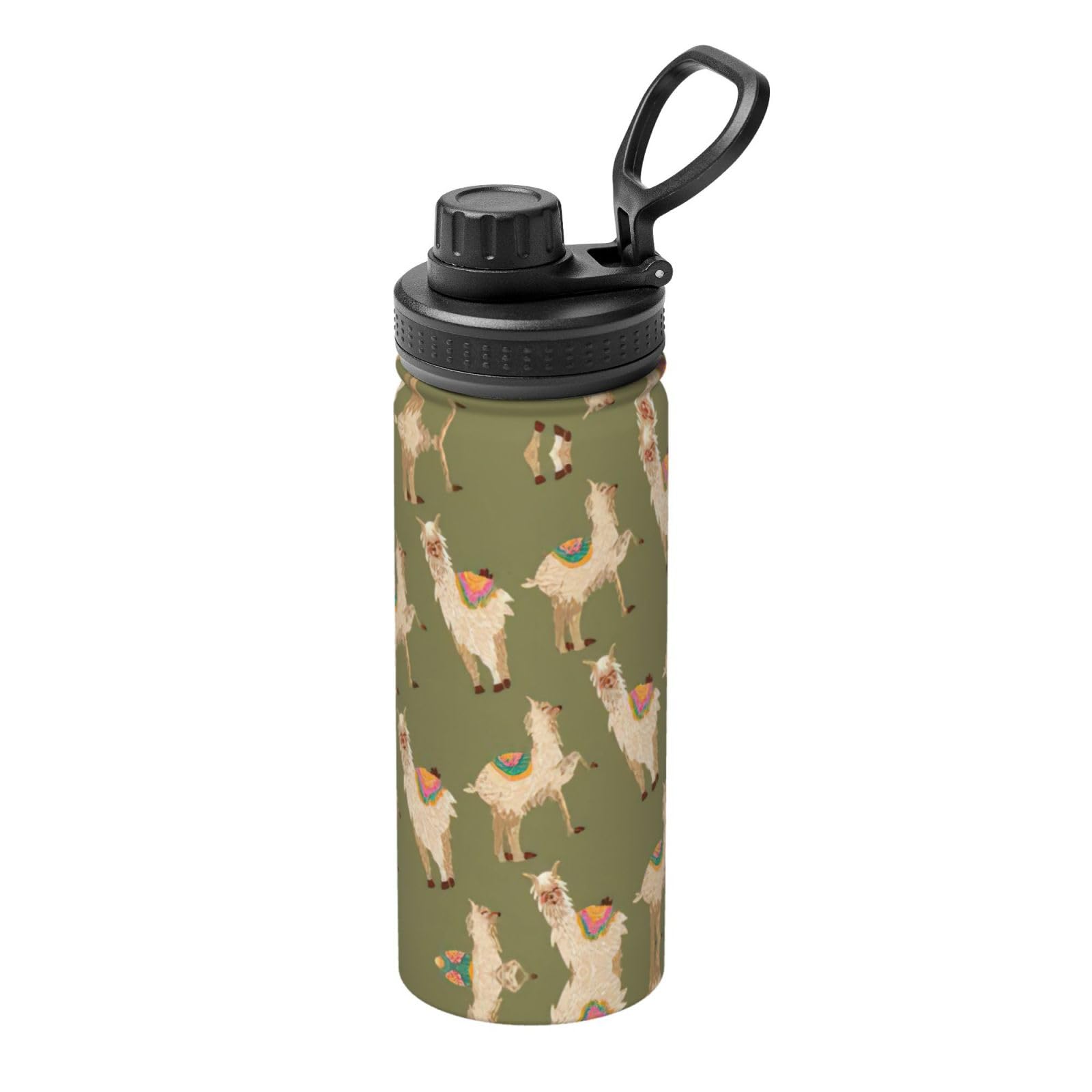Kfjghhl Insulated Stainless Alpaca. Steel Water Bottle For Sport Gym Travel Leak Camping Hiking Hydration