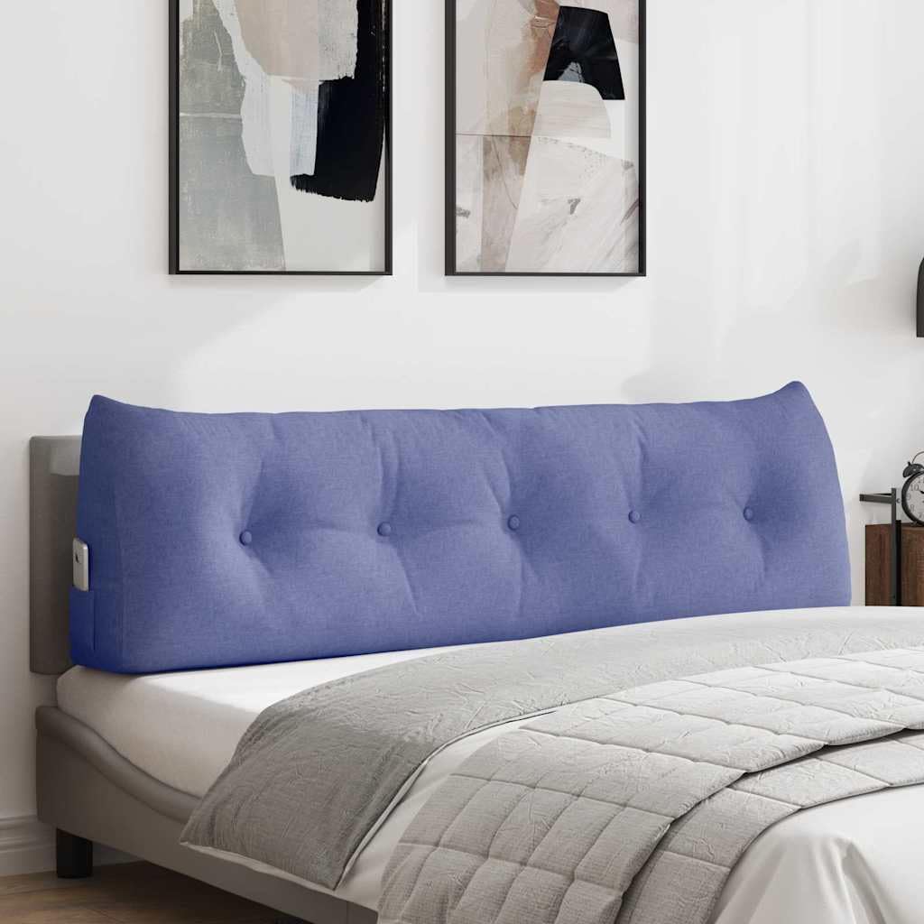 Cuscino per la schiena Jeans Blu 160 x 24 x 50 cm Tessuto