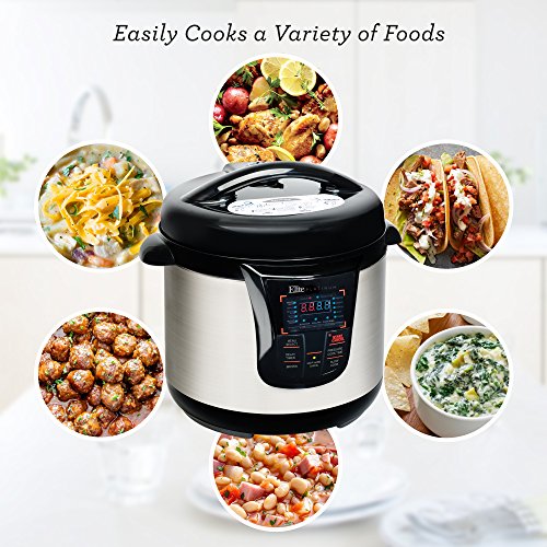 Maxi-Matic Epc-808Ss Elite Platinum 8Qt. Electric Stainless Steel Pressure, 15.7 X 16.4 X 15.8 Inches, Black #TOP6