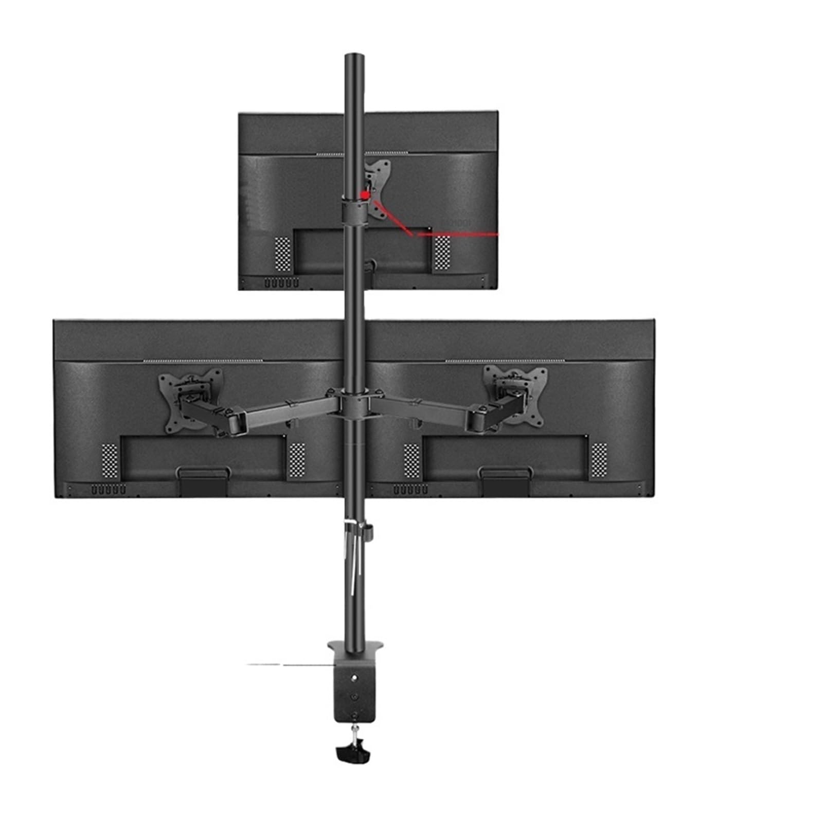 Double support de moniteur dynamique 360° pince de bureau T902-M3 charge 10kg