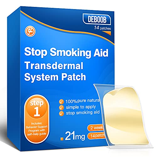 Stop Smoking Patches Step 1 to Quit Smoking - Delivered 24 Hours Transdermal System to Stop Smoking Aids That Work,Easy and Effective to Quit Smoking,21mg,14 Count