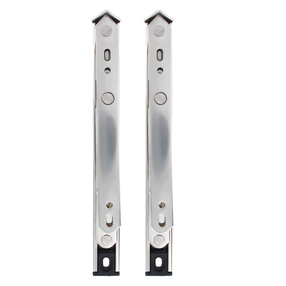 Mromax Silver Tone 2Pcs 8 Inches Stainless Steel Casement Window Friction Hinge Stays Foldable Expansion Brace Sliver Tone