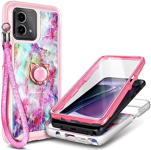 Caseswill® Heavy Duty Rugged Case With Ring & Kickstand For Motorola Moto G Stylus 5G 2021 + Screen Protector