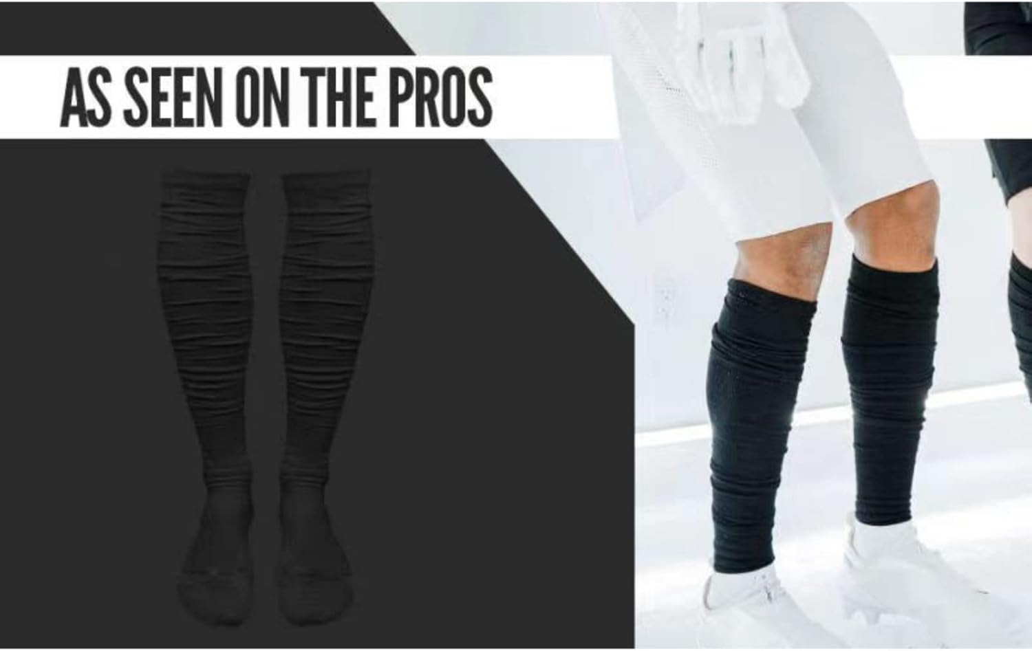 Hotfiary Scrunch Football Socks Extra Long Padded Football Socks with Ankle Support Knee High Athletic Socks for Youth Adult