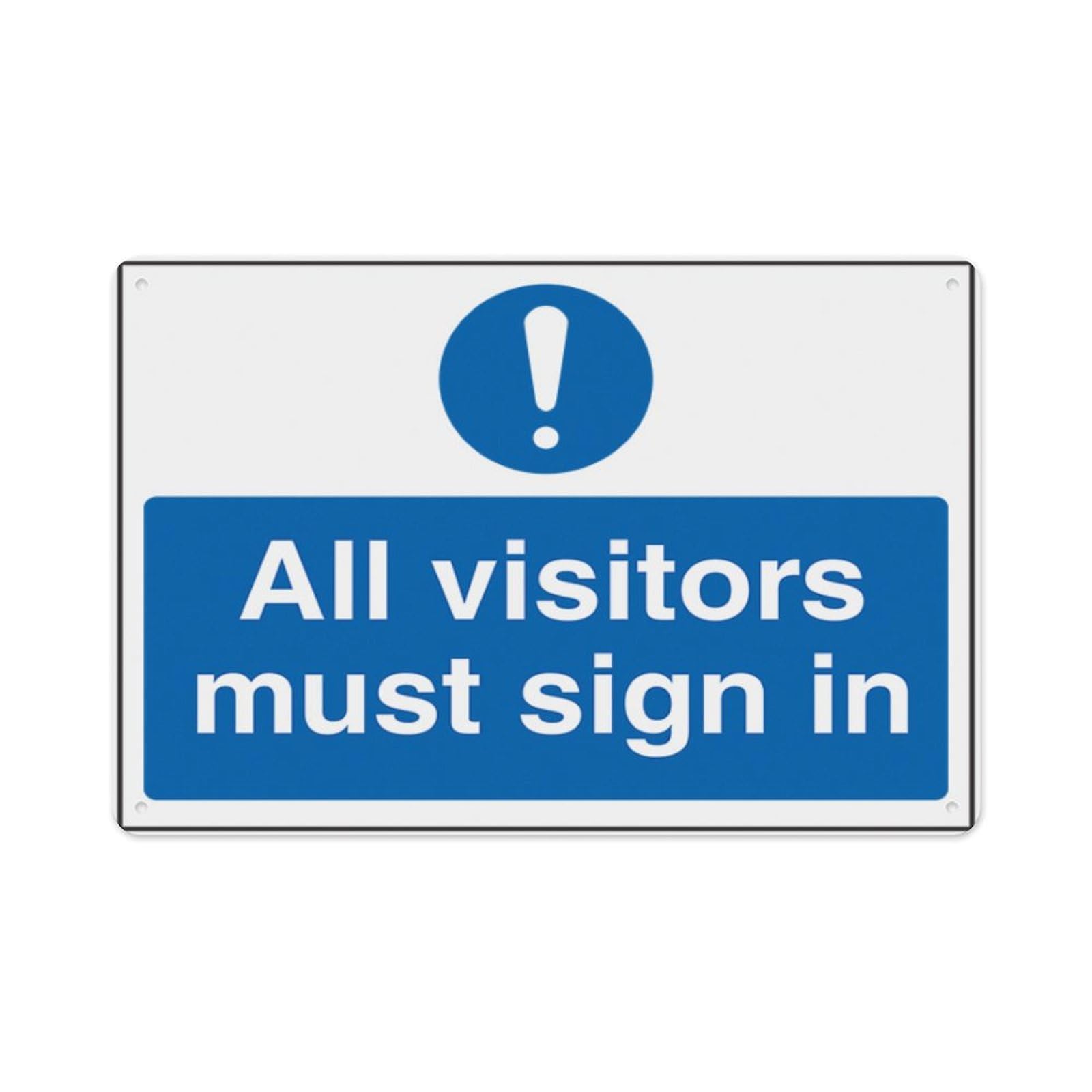 peiyeety All Visitors Must Sign In Aluminum Tin Warning Signs For Home Outdoor Garden 12X16 Inches