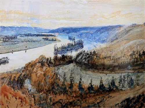 Impression Tableaux Graffiti Art Mural d'Exception Peinture Îles sur la Seine John Ruskin 60x90