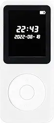 Leitor de MP3, Reprodutor de Música Portátil Com Tela LCD de 1,77 pol. Alto-falante Embutido, Reprodutor de MP3 HiFi 5.0 Com Gravador de Rádio FM Despertador (Branco)