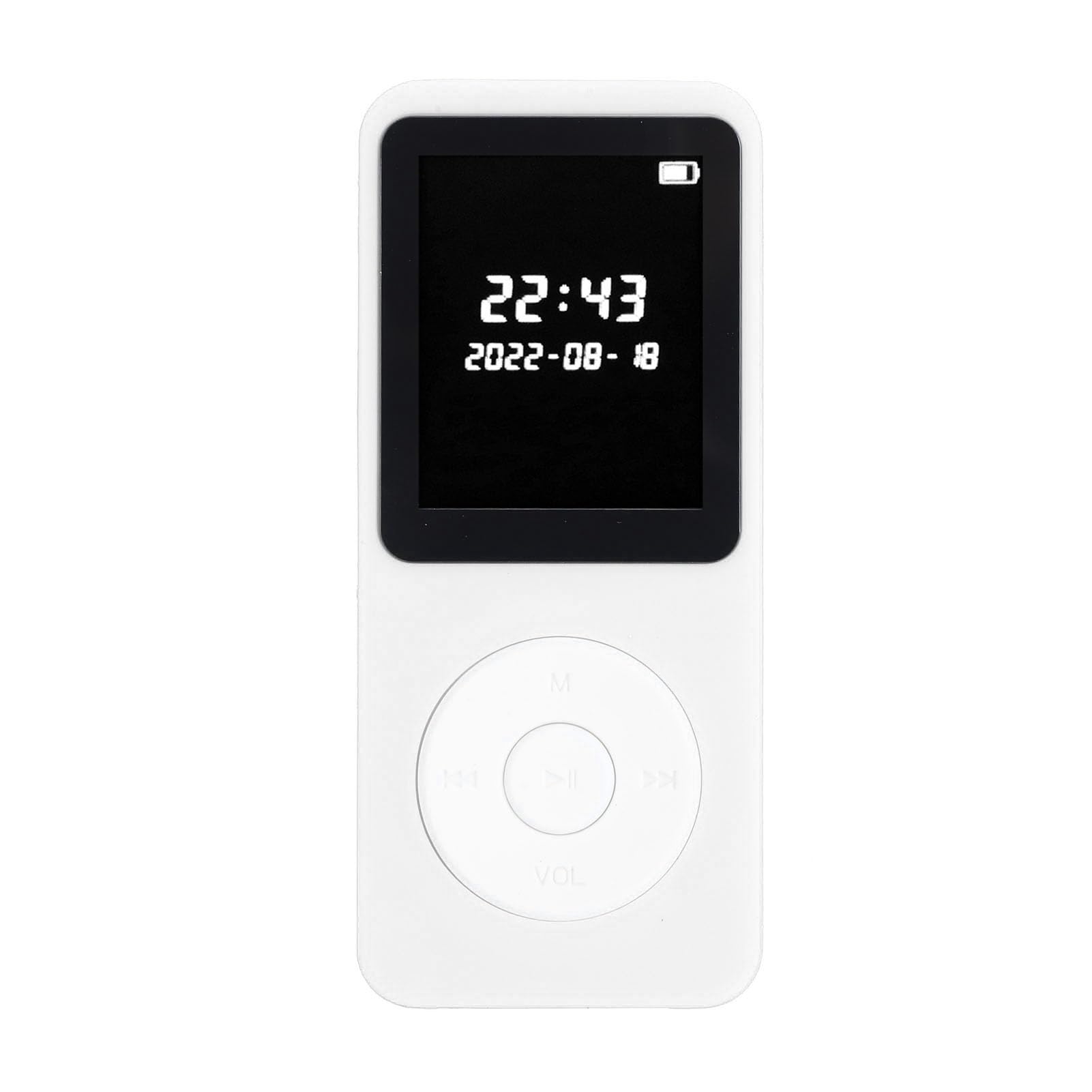 MP3 Player, 1.77in LCD Screen Portable Music Player Built in Speaker, Bluetooth 5.0 HiFi MP3 Player with FM Radio Recorder Alarm Clock for Boys Girls Students (White)-image-20