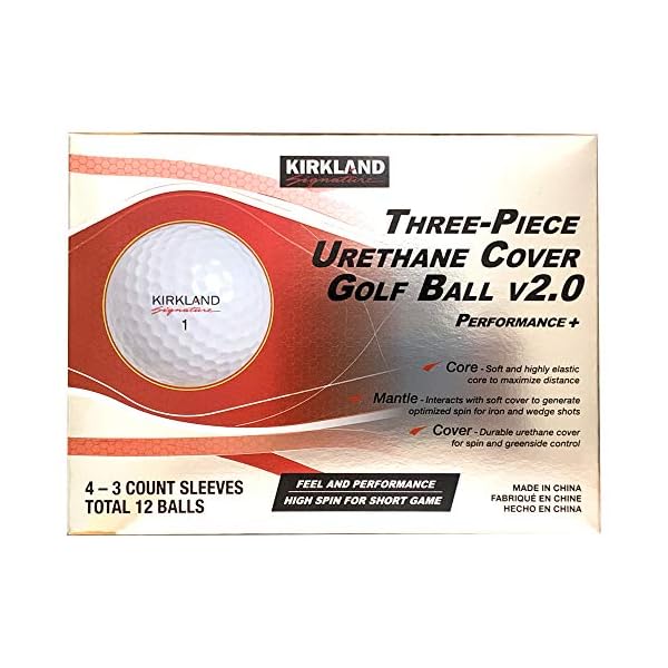 Kirkland-Signature-Pelota-de-Golf-de-Tres-Piezas-con-Cubierta-de-uretano-v20-1-docena-12-Unidades
