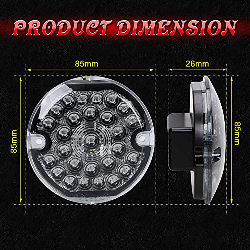 Image of REALOVE 3-1 /4 Inch Front Led Turn Signal 1157 Double Base Amber Lamp Compatible with aley Motorcycle Road Glide Road King Softail Ultra Classic Ultra Limited Electra Glide