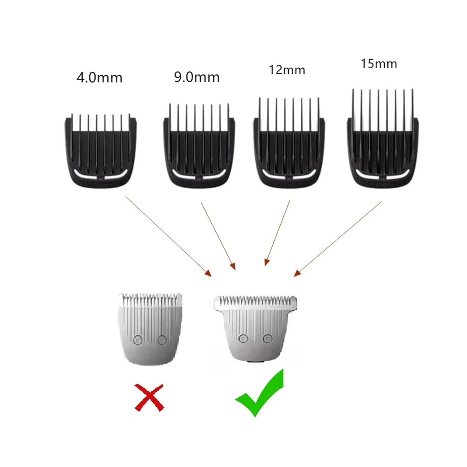Haarschneider-Ersatzklingen, kompatibel for Philips, | Trimmer 9000, 7000, 5000, 3000 Serie(Steel trimmer)