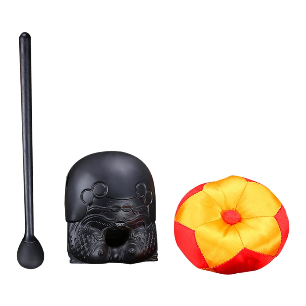 1 Set Fotang Wooden Fish Blocker for Temple Religious Supply Muyu Cushion Buddhist Decor Buddhist Temple Supply Delicate Temple Block Home Carving Decor Temple Imitation Woodblock