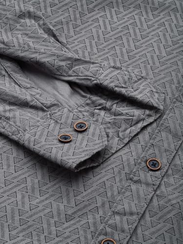Image of Majestic Man Custom Geometric Printed Pure Cotton Slim Fit Casual Shirt