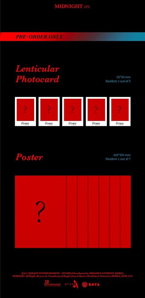 Day6 The Book Of Us : The Demon 6th Mini Album Midnight Version CD Day6 The Book Of Us : The Demon 6th Mini Album Midnight Version CD