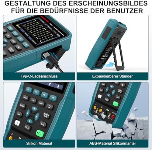 Bild 5 - HANMATEK 3 in 1 Hand-Oszilloskop-Multimeter, Wellenform-Generator HO51 mit 3,5 „TFT-Oszilloskop, Auto-Kalibrierungsfunktion, Speicherfunktion, Multitester