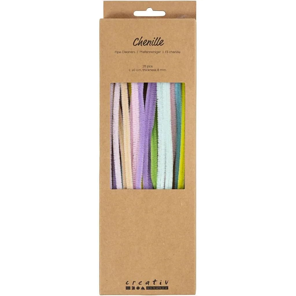 Creativ Company chenille wire pastel colors craft material 30 cm 25 pieces